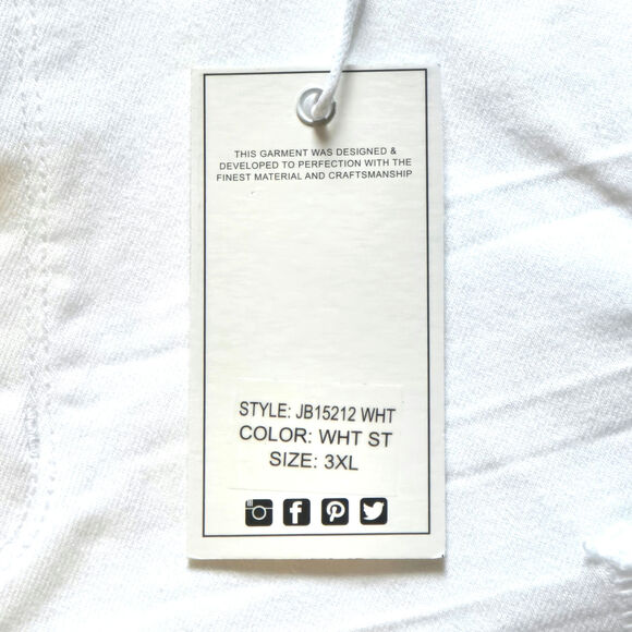 NWT, Judy Blue Women's Shark Bite Mid Rise Denim White Shorts, Size 3XL - Picture 3 of 10